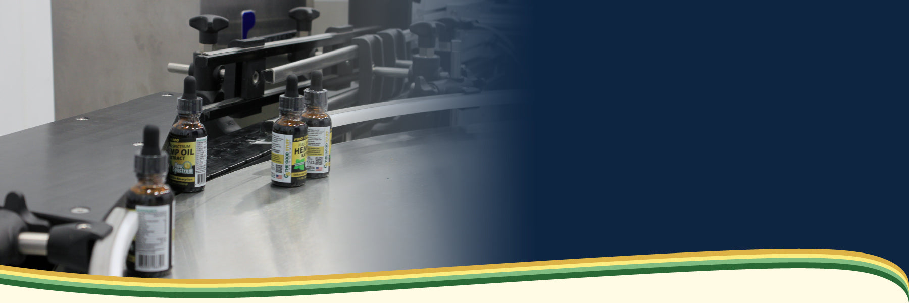 Fully Automated bottling service for products in a fda facility natural botanicals full spectrum hemp cbd oil extracts in tinctures balms cremes salves lotions drinks and more