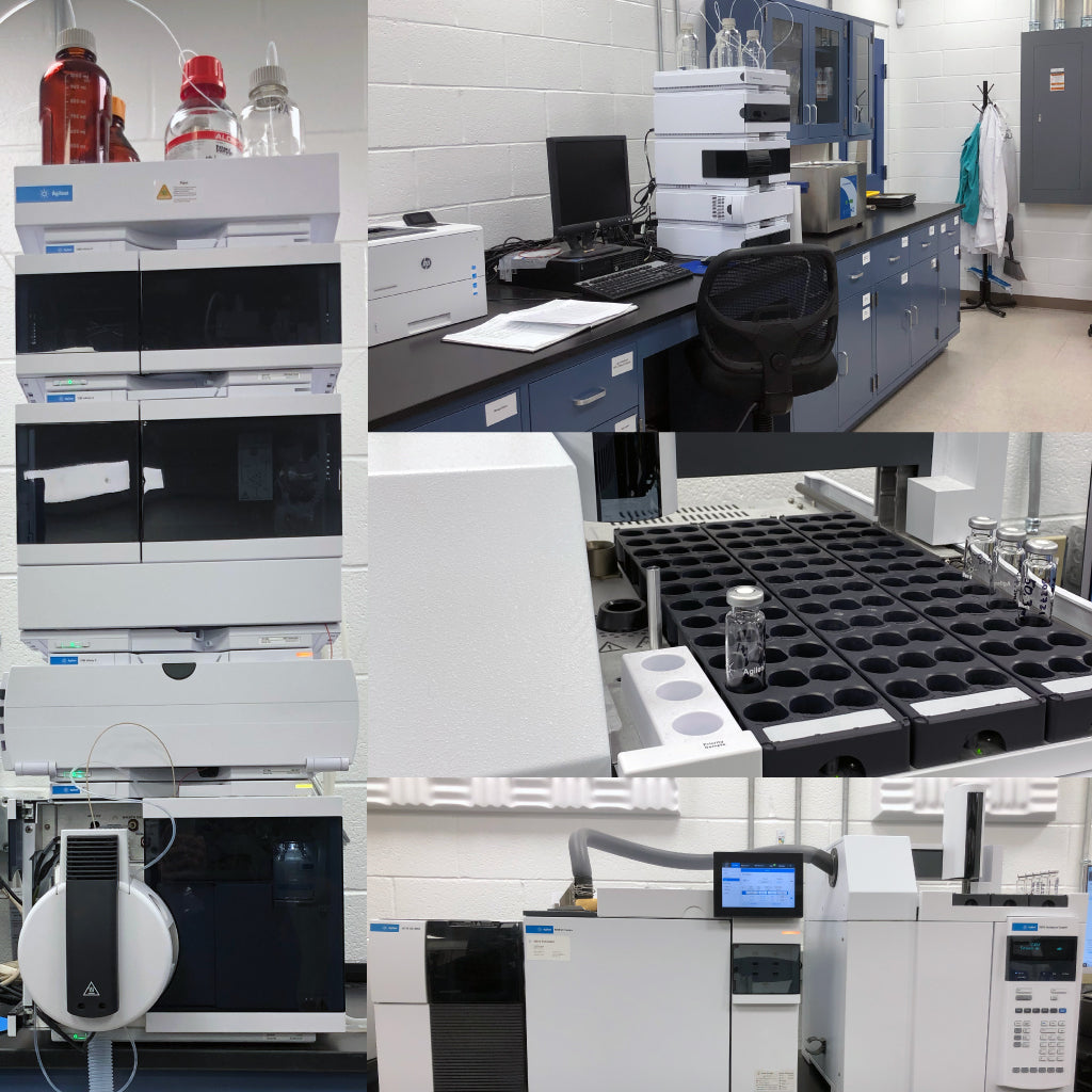 New Spectrum Labs hemp testing equipment test oils, products, hemp flower hemp biomass cannabinoids profile potency THC potency terpene profile residual solvents pesticides heavy metals residual solvents ISSO 90001  