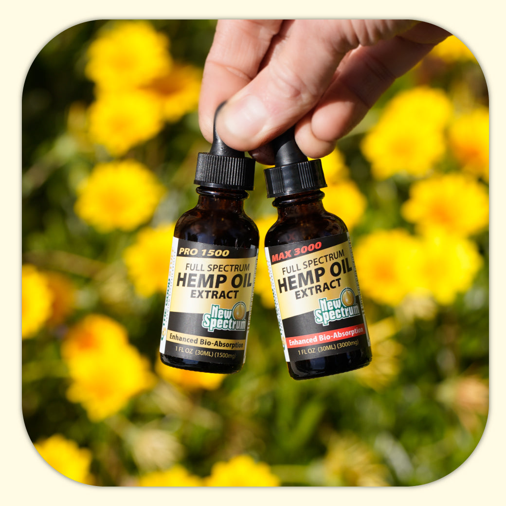 New Spectrum Labs Full Spectrum Hemp CBD Oil Extract Pro 1500 mg 50 mg per serving MAX 3000 mg full spectrum hemp cbd oil extract 100mg per serving enhanced absorption made in Pennsylvania natural therapeutics for relief